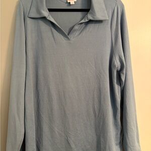 LuLaRoe Dusty Blue Long Sleeve Knit Top